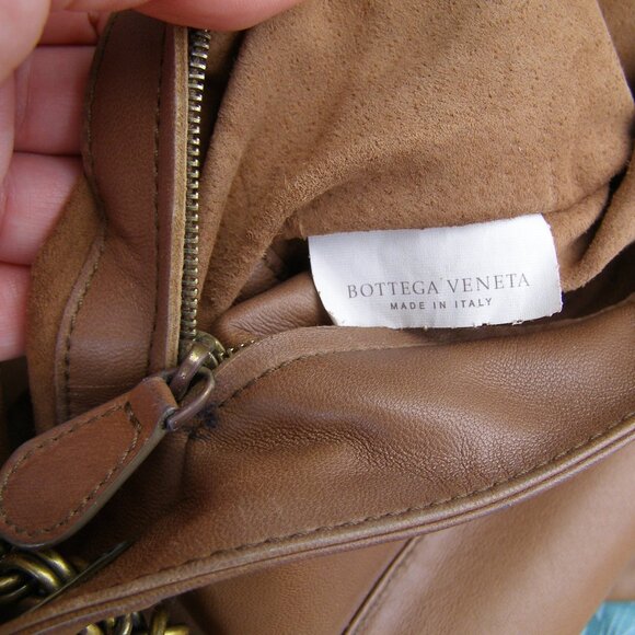 Bottega Veneta Intrecciato Cognac Leather Shoulder Bag - Picture 15 of 16